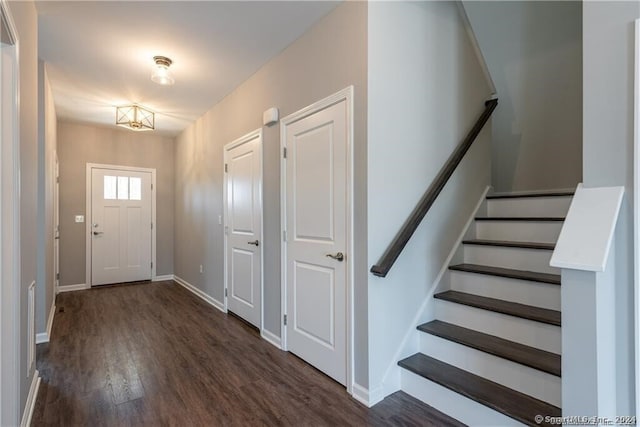 4 Lombard Cir Unit 4, North Haven, CT 06473 - entrance foyer featuring wood finished floors, stairway, and a chandelier