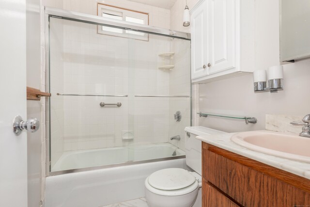 48 Livingston St, New Haven, CT 06511 - full bathroom featuring vanity and shower / bath combination with glass door