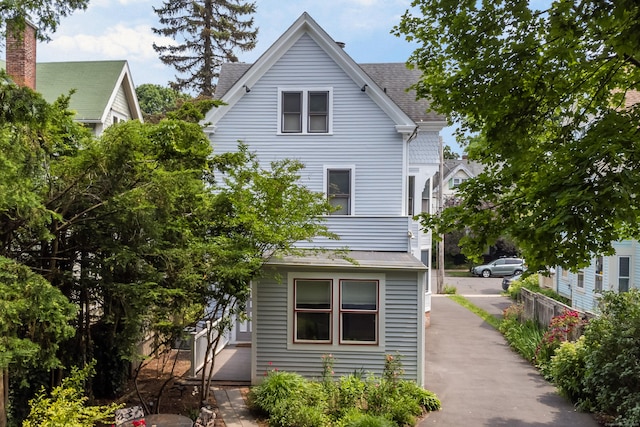 48 Livingston St, New Haven, CT 06511 - back of property with a shingled roof