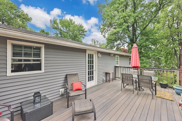 1117 N Grand St, Suffield, CT 06093 - wooden deck with outdoor dining area