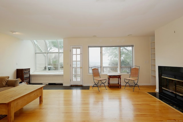 73 Harbour View Pl Unit 73, Stratford, CT 06615 - living area featuring wood finished floors and a tile fireplace
