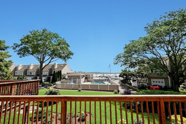 73 Harbour View Pl Unit 73, Stratford, CT 06615 - wooden deck featuring a residential view and a yard