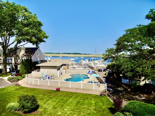 73 Harbour View Pl Unit 73, Stratford, CT 06615 - view of pool with a water view