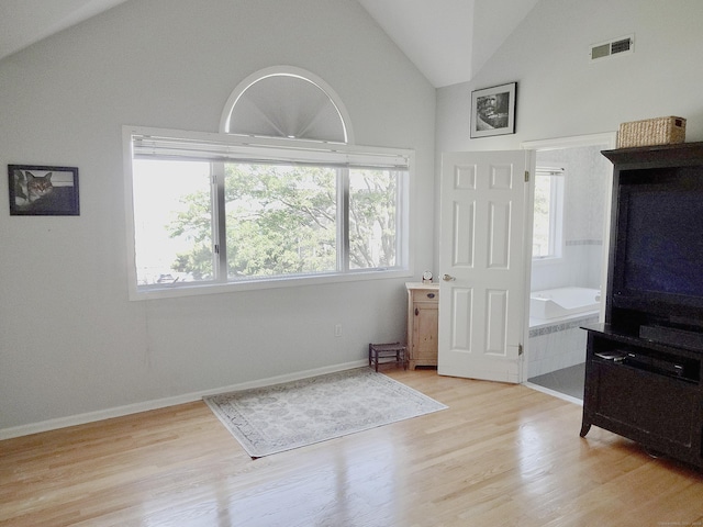 73 Harbour View Pl Unit 73, Stratford, CT 06615 - entrance foyer featuring vaulted ceiling and light wood-type flooring