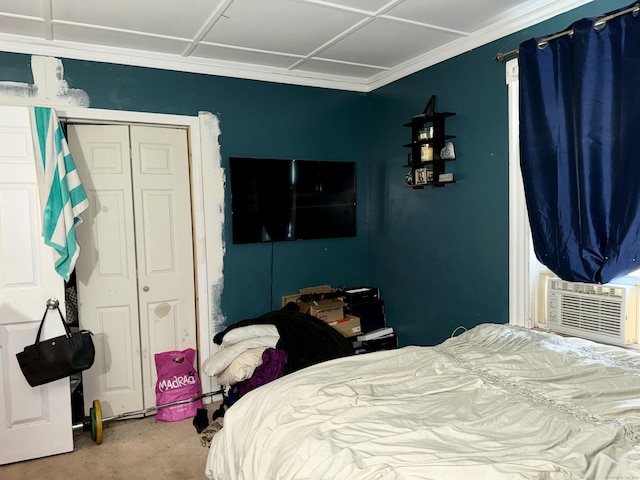 14 Natalie St, Hartford, CT 06106 - bedroom featuring a closet, cooling unit, and crown molding