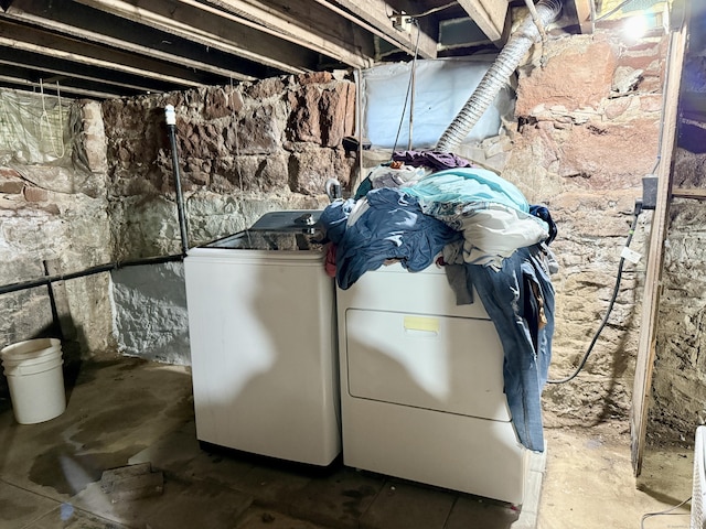 14 Natalie St, Hartford, CT 06106 - unfinished basement with washing machine and dryer