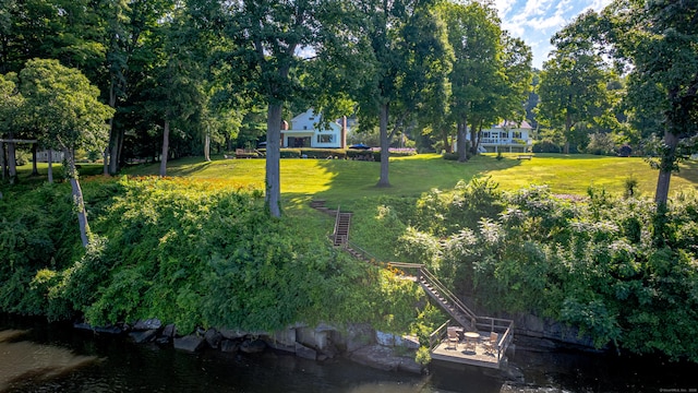 55 Main St, East Haddam, CT 06423 - view of grassy yard featuring a water view and view of scattered trees