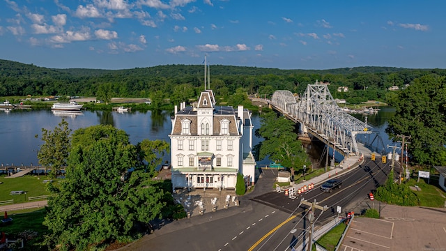 55 Main St, East Haddam, CT 06423 - aerial view of a forest and a large body of water