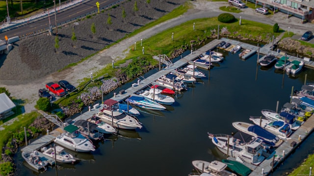 55 Main St, East Haddam, CT 06423 - aerial view of property and surrounding area featuring a marina and a large body of water