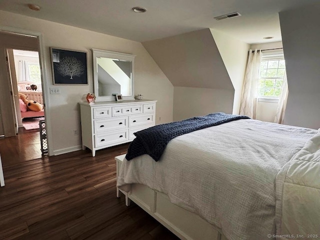8 Breezy Knoll Ave, Wolcott, CT 06716 - bedroom featuring dark wood-type flooring and vaulted ceiling