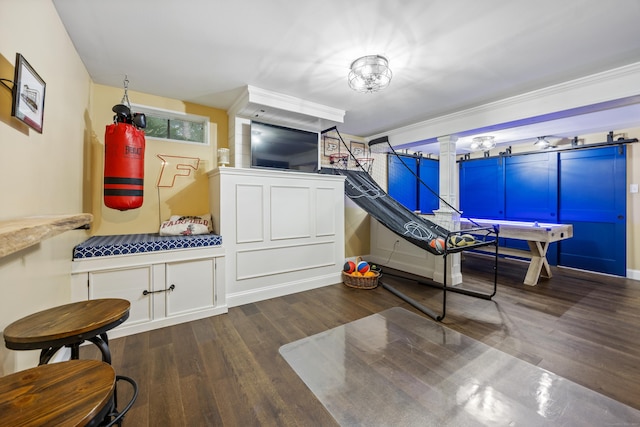 5 Goldfinch Ter, East Lyme, CT 06333 - bedroom with wood finished floors and decorative columns