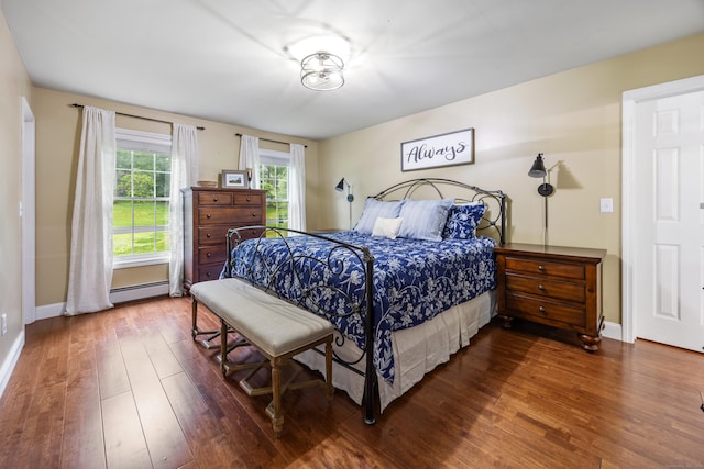 5 Goldfinch Ter, East Lyme, CT 06333 - bedroom with a baseboard radiator and dark wood-type flooring