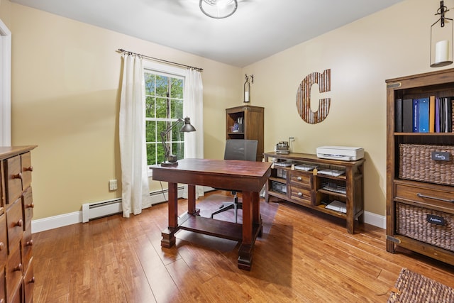 5 Goldfinch Ter, East Lyme, CT 06333 - office space with light wood-type flooring and a baseboard heating unit