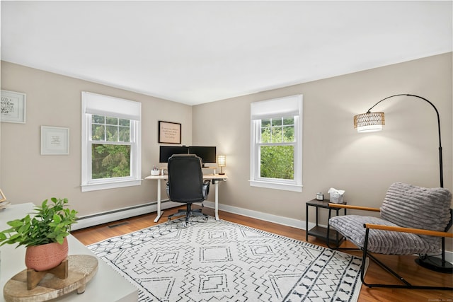 1027 Monroe Tpke, Monroe, CT 06468 - office space featuring plenty of natural light, baseboard heating, and wood finished floors