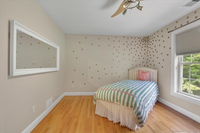 97 Cherry Swamp Rd, East Haddam, CT 06469 - bedroom featuring wood finished floors and a ceiling fan