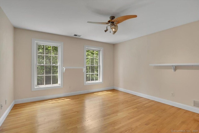 97 Cherry Swamp Rd, East Haddam, CT 06469 - spare room with a ceiling fan and light wood-style floors