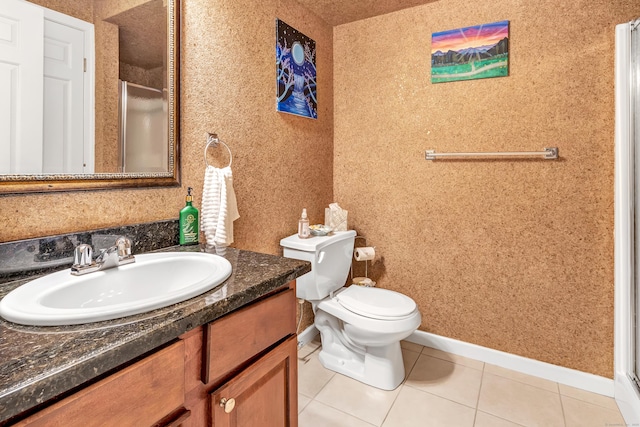 663 W Ave Unit A24, Milford, CT 06461 - bathroom with vanity, a shower stall, and tile patterned floors