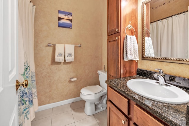 663 W Ave Unit A24, Milford, CT 06461 - bathroom with vanity, tile patterned floors, and a shower with shower curtain