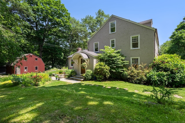 56 Turtleback Rd, Wilton, CT 06897 - view of front of home with a front yard