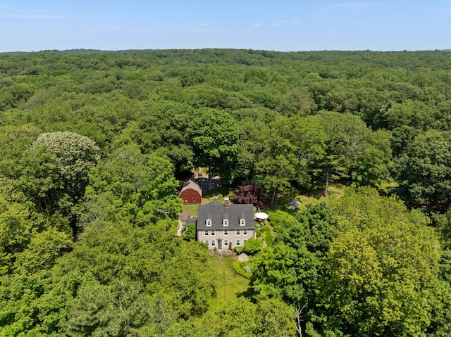 56 Turtleback Rd, Wilton, CT 06897 - aerial view of property and surrounding area featuring a forest