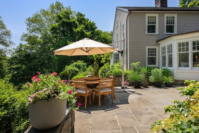 56 Turtleback Rd, Wilton, CT 06897 - view of patio with outdoor dining area