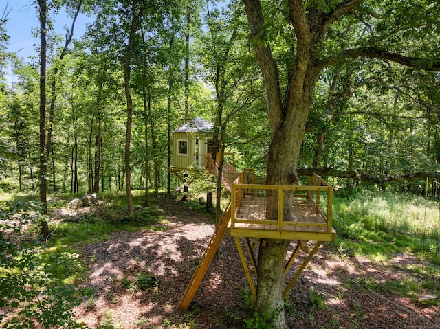 56 Turtleback Rd, Wilton, CT 06897 - view of yard with a wooden deck
