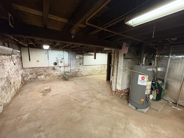 91 Hyde St, New Haven, CT 06512 - unfinished below grade area with gas water heater