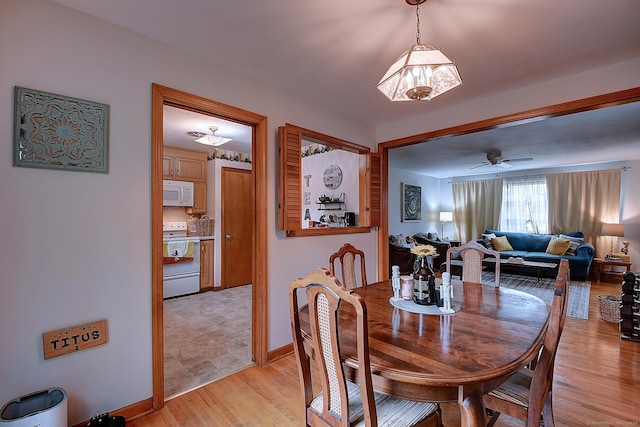 47 Hoffman Rd, Manchester, CT 06042 - dining area featuring light wood finished floors and a ceiling fan