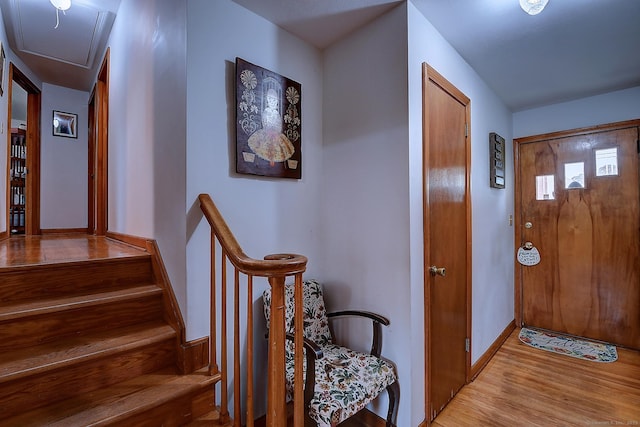 47 Hoffman Rd, Manchester, CT 06042 - foyer with light wood-style flooring and baseboards