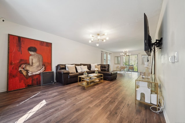 7 Derbyshire Unit 7, Derby, CT 06418 - living area with a chandelier and wood finished floors