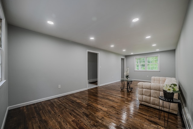 34 Roberts Rd, Marlborough, CT 06447 - living area featuring wood finished floors, recessed lighting, and baseboard heating