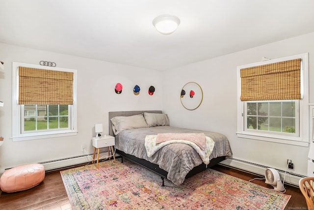 112 Greenbrier Rd, Trumbull, CT 06611 - bedroom with a baseboard radiator and wood finished floors