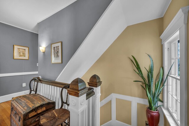 95 Parsons St, Wallingford, CT 06492 - staircase featuring wood-type flooring and baseboards