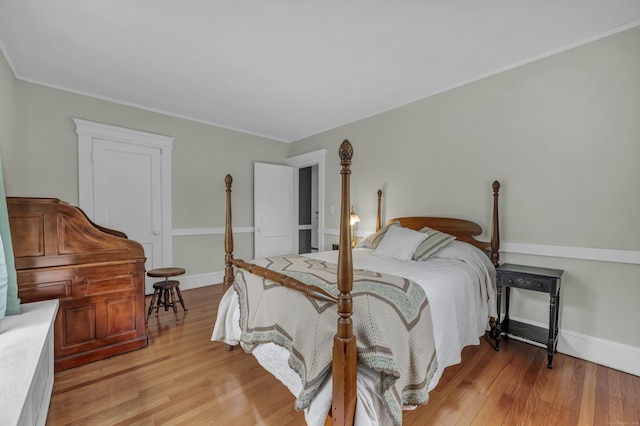 95 Parsons St, Wallingford, CT 06492 - bedroom with light wood-style floors and ornamental molding