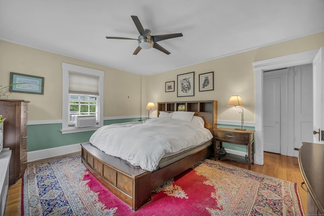 95 Parsons St, Wallingford, CT 06492 - bedroom featuring wood finished floors, cooling unit, and ceiling fan