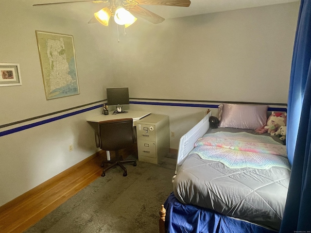 39 Mariner Cir, Trumbull, CT 06611 - bedroom featuring wood finished floors, a ceiling fan, and a desk