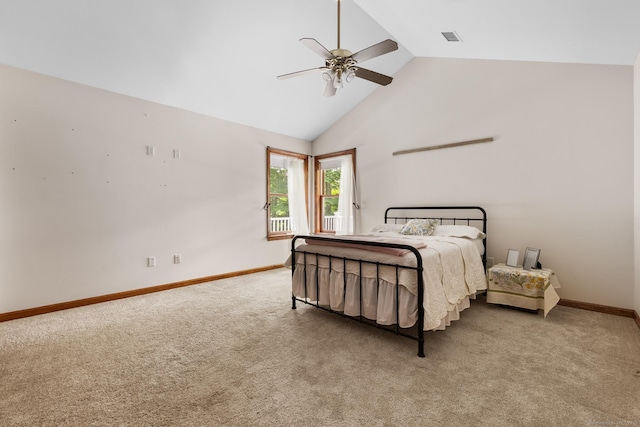 12 Haas Rd, Somers, CT 06071 - carpeted bedroom with high vaulted ceiling and ceiling fan