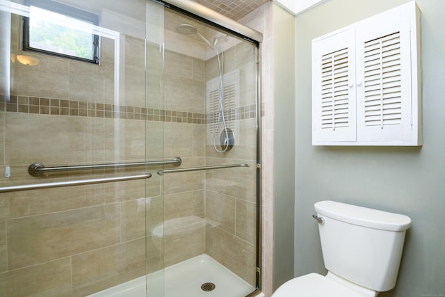 65 Heritage Vlg Unit B, Southbury, CT 06488 - bathroom with toilet and a stall shower