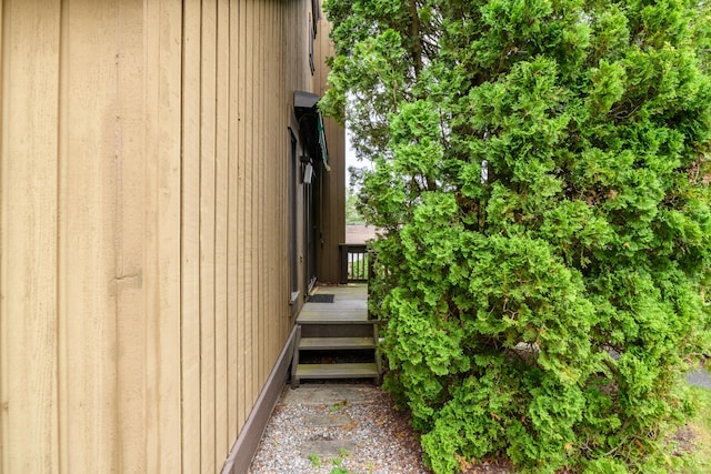 65 Heritage Vlg Unit B, Southbury, CT 06488 - view of side of home with a wooden deck