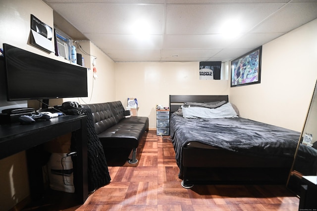 90 Olive St, Bridgeport, CT 06605 - bedroom with a paneled ceiling and an office area