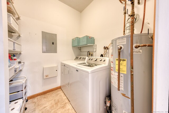 33 Langdon Ct Apt Cl4, Berlin, CT 06037 - washroom featuring water heater, electric panel, and washer and dryer