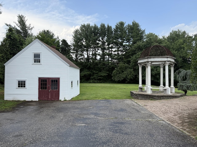 491 Main St, Somers, CT 06071 - garage featuring view of wooded area