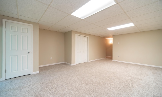 19 Heather Ct Unit 19, Cromwell, CT 06416 - finished below grade area with a drop ceiling and carpet flooring