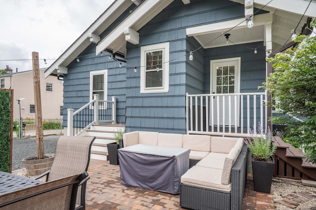 67 Nott St, Wethersfield, CT 06109 - back of property with an outdoor living space and a patio area