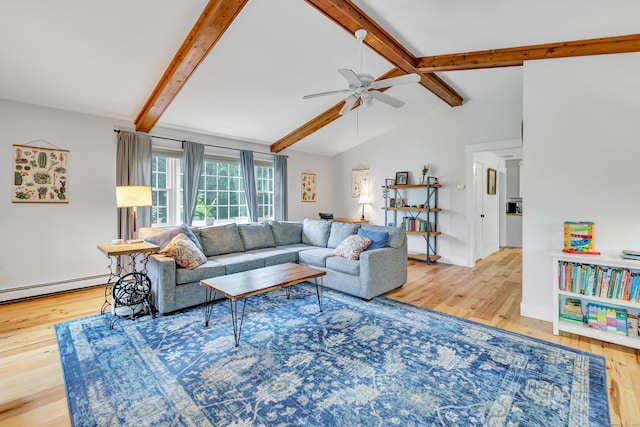31 Stable Ridge Rd, Monroe, CT 06468 - living room with wood finished floors, ceiling fan, and a baseboard heating unit