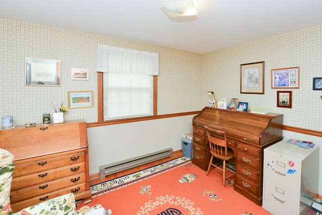 110 Woodfield Rd, Bristol, CT 06010 - office area featuring a baseboard radiator