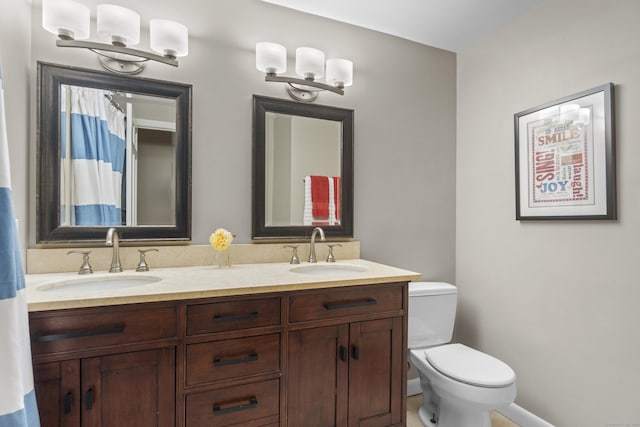 109 Hemlock Dr, Killingworth, CT 06419 - bathroom featuring toilet and double vanity