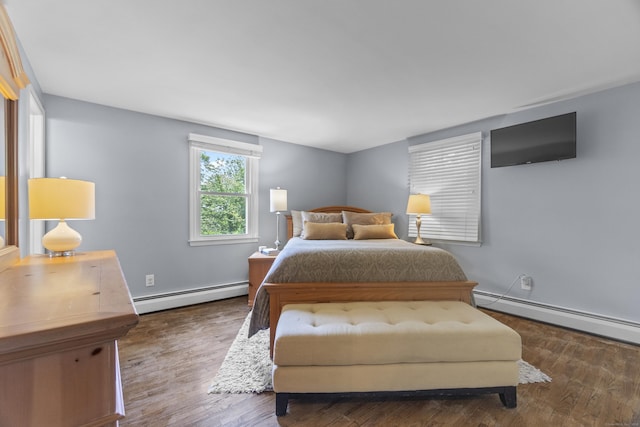 109 Hemlock Dr, Killingworth, CT 06419 - bedroom featuring baseboard heating and wood finished floors
