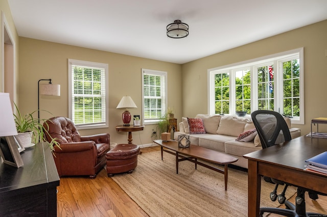 10 Oak Dr, Essex, CT 06409 - living area with light wood-type flooring and a desk