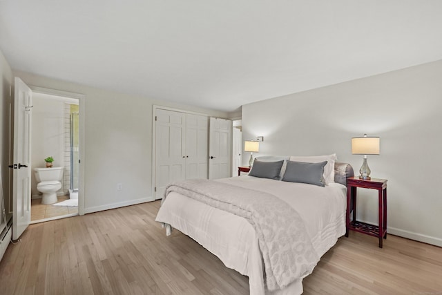 30 Clifdon Dr, Simsbury, CT 06070 - bedroom featuring light wood-type flooring, a closet, and connected bathroom
